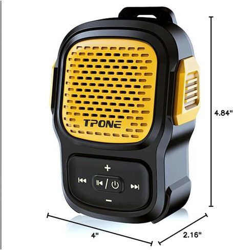 Wearable Mini Bluetooth Speaker, Not Magnetic Clip-On Wireless Portable Waterproof Sport Speakers, AUX/Bluetooth 5.3 Input, with Mic for Hands-Free Music or Calls for Biking/Running/Working in Saudi Arabia