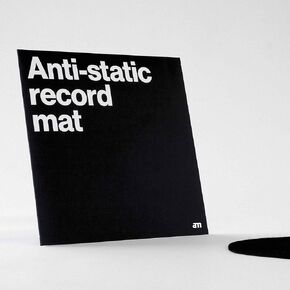 am Anti-Static Record Mat - Carbon Fiber Felt Slipmat for 12-Inch Turntables - Reduces Resonance and Static for Clear Vinyl Sound Quality, Black