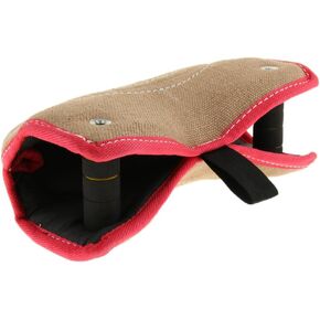Dog Bite Training Pillow with 2 Handle - Bite Jute Tug, Durable Training Equipment for Medium and Large Dogs,Wedge Bite Pillow for Puppy Training Interactive Play - Beige