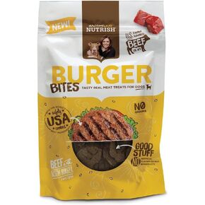 Rachael Ray Nutrish Burger Bites Dog Treats, Beef Burger with Bison Recipe, 3 oz