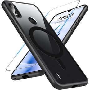 BESINPO for Gabb Phone 4 Case,Magnetic Gabb 4 Case with Tempered Glass Screen Protector, Military Grade Shockproof Slim Fit Cover -Black