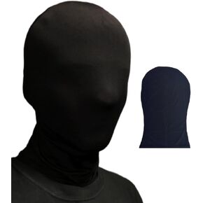 Full Face Mask Spandex Mask Hood Skin Masks Halloween Black See Through Mask for Unisex Cosplay