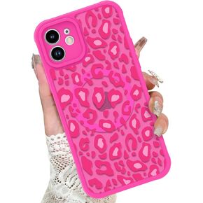 KANGHAR Case for iPhone 16 Pro Max Phone Case [Compatible with Magsafe] Leopard Printed Pattern Cute Cheetah Protective Magnetic Case for Girls Women Men 6.9"