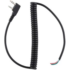 Walkie Talkie Speaker Cable, Speaker Mic Walkie Talkie Speaker Cable for Baofeng UV5R.