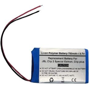 750mAh 3.7V Replacement Battery for JBL Clip 2 Special Edition, Clip Plus，JBL P453048D 01,Portable Speaker Battery