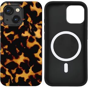 uCOLOR Compatible with iPhone 15/14/ 13 Case [8 ft Drop Tested] Compatible with MagSafe - Protective Luxury Designer Mag Series Cases (Tortoise Shell, iPhone 15/14/ 13 6.1")