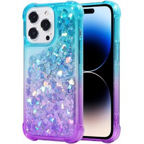 Glitter Christmas Case Compatible with iPhone 14 Pro Max Glitter Case Christmas Tree Clear Soft TPU Rubber Bumper Girly Women Cute Liquid Holiday Case for iPhone 14 Pro Max (Christmas Tree)