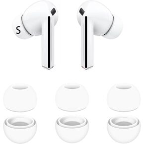 Replacement Earbuds Tips Silicone Ear Tips for Galaxy Buds3 Pro, Earphones Eartips S/M/L 3 Size 3 Pairs,Black ywb3