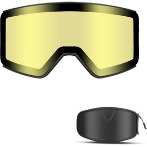 Ski Goggles Over Glasses Anti-Fog, Snowboard Goggles for Men Women 100% UV Protection Magnetic Interchangeable lens
