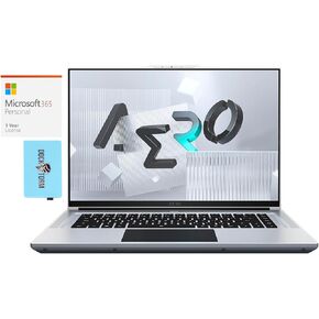 GIGABYTE AERO 16 Gaming & Entertainment Laptop (Intel i7-12700H 14-Core, 64GB RAM, 1TB PCIe SSD, GeForce RTX 3070 Ti, 16.0" 60Hz Win 11 Home) with MS 365 Personal, Hub