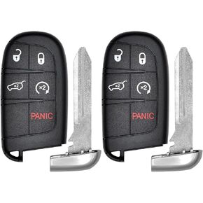 Key Fob Replacement for 2014-2022 Jeep Grand Cherokee Car Keyless Entry Remote Control, M3N-40821302 M3N40821302, 5 Buttons, 2Pcs