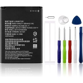 Replacement Battery Li3816T43P4h604550 Compatible with ZTE Blade L130 Z2335CA Grand MAX with Tools