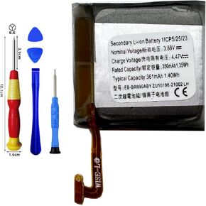EB-BR890ABY Battery, Rechargeable 0 Cycle Battery for Samsung Galaxy Watch 4 Classic SM-R890 SM-R895 (46mm)/Galaxy Watch 4 SM-R870 SM-R875 SM-R875U (44mm)