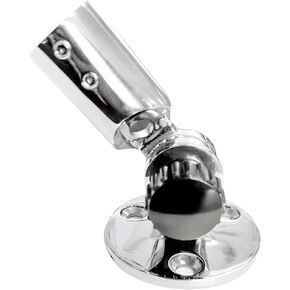 Marine Grade 316 Stainless Steel 180 Degree Adjustable Swivel VHF Antenna Mounts Base Ratchet Mount Base W/Screws (Round Base)