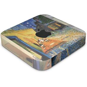 Skin Compatible with Apple Mac Mini M2 (2023) - Cafe Terrace at Night - Premium 3M Vinyl Protective Wrap Decal Cover - Easy to Apply | Crafted in The USA by MightySkins