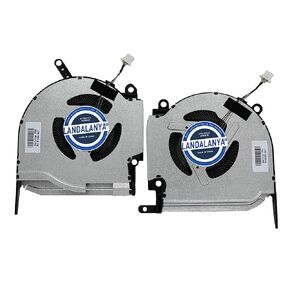 Replacement New CPU and GPU Cooling Fan for HP OMEN 16-K 16-N Pro TPN-Q280 16-K0013DX 16-K0023DX N18100-001 N18099-001 EG75071S1-C220-S9A EG75071S1-C230-A9A DC12V Fan（Note:NOT for DC5V Fan