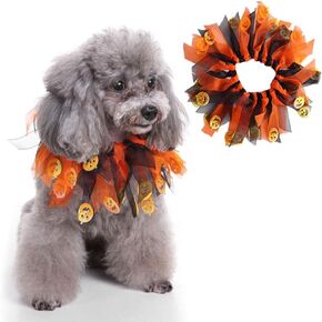 Yunison Fancy Pet Collars for Halloween Thanksgiving Costume, Cute&Soft Elastic Dog Collars for Party Holiday Birthday Costume Dress