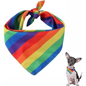 Rainbow Dog Bandanas Dog Breathable Rainbow Bandanas Puppy Triangle Scarfs for Small Medium Pet Cat Dog Costume Accessories