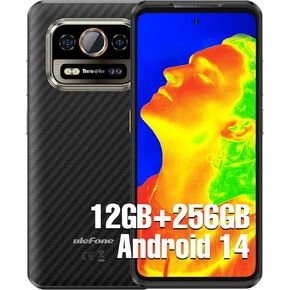 Ulefone Armor 25T 4G Rugged Phone, Thermal Imaging 64MP+50MP Camera, 12GB+256GB MTK Helio G99, 6500mAh(33W), 30W Wireless Charging, 6.78" FHD+ 120Hz Corning Gorilla Screen, Android 14