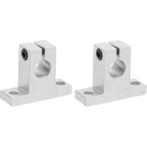 PATIKIL SK20 Aluminum Linear Motion Rod Rail Clamping Guide Support, 2 Pcs for 20mm Dia Shaft