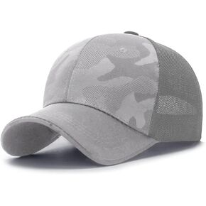 Mesh Camo Baseball Cap Snap Back Trucker Hat Breathable Adjustable Sports Caps