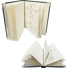 Document Organizer Folio,Leatherette Paper Bound,if I Die Binder,in Case I Go Missing Family Emergency File Folder for Important Papers,Estate Planning,Birth Certificates,Passport(Blue)