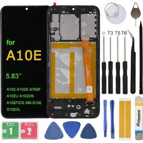 OLED Screen Replacement for Samsung Galaxy A10e 2019 A102 SM-A102U SM-S102DL SM-A102U1 SM-A102W 5.83" Assembly LCD Display Touch Screen Digitizer with Tools Adhesive