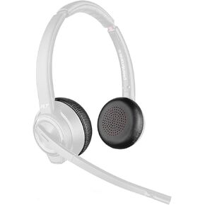 Replacement Ear Cushions for Plantronics Savi 8210 and 8220 Wireless Headsets Bundle with Headset Advisor Wipe- 2 Pack 211424-01
