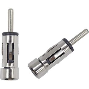 2PCS Universal DIN Plug Adapter Car Radio Connector Car Antenna DIN Crimp Repair Kit Car Radio Aerial Socket FM Audio DIN Plug Repair Kit for FM AM Car Stereo Auto CD DVD and Coaxial Cable