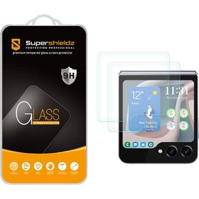 Supershieldz (2 Pack) Designed for Samsung Galaxy Z Flip 6 / Galaxy Z Flip 5 (Front Screen Only) Tempered Glass Screen Protector, Anti Scratch, Bubble Free