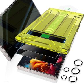 Fotbor for Samsung Galaxy S24 Ultra 28° Privacy Screen Protector and Camera Lens Protector, [3s Installation], Fingerprint ID 9H+ Tempered Glass 2Pack