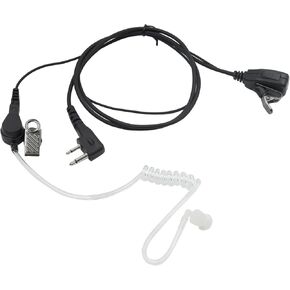 WODASEN Clear Covert Acoustic Tube Ear Piece Walkie Talkie Earpiece Headset with PTT Mic for ICOM Two Way Radio IC-F4000 F4001 F4002 F4003 F4011 IC-F4021 F4022 F4023 F4026