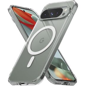 Ringke Fusion [متوافق مع MagSafe] مصمم لجراب Google Pixel 9 Pro وPixel 9، غطاء هاتف شفاف مقاوم للخدش ومقاوم للصدمات - مغناطيسي شفاف