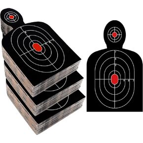 72 Pcs USPSA/IPSC/IDPA Shooting Target Tactical Cardboard Targets Cardboard Silhouette Target for Shooting Range Practice Competitions Training