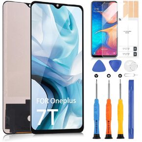 for Oneplus 7T Screen Replacement for One Plus 7T LCD Display 1+7T Digitizer HD1900,HD1907,HD1905 Screen Touch Assembly with Repair Kits(No Figerprint Function,Incell)