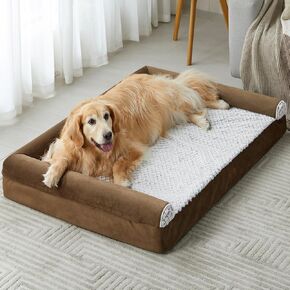 WNPETHOME Orthopedic Dog Beds Large Sized Dog, Large Dog Bed Foam Pet Couch Bed with Removable Washable Cover, Waterproof Washable Dog Bed Sofa