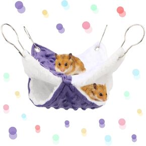 Guinea Pig Bunk Hammock, Ferret Hanging Hammcok, Rat Hammock Bed Guinea Pig Accessories for Small Pets Sugar Glider Ferret Squirrel (Small)