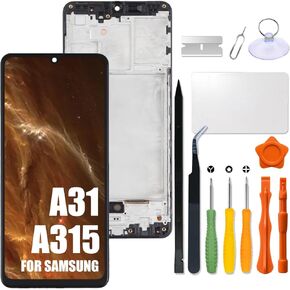INCELL for Samsung Galaxy A31 Screen Replacement with Frame for Samsung A315F A315G/DS A315G A315N Screen Touch Display Digitizer Assembly with Repair Part（No Fingerprint Function）