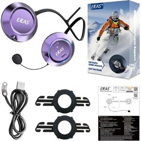 S2 Ski Intercom, 3000ft+ for Compatible Any Ready Ski/Snowboard Helmet, Hands-Free Control, Waterproof, HiFi Quality, Bluetooth Communication System Headset