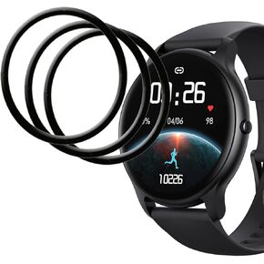 [3 Pack] Screen Protector Compatible with Parsonver Smart Watch 1.32", Full Coverage 3D Curved Edge Frame Case Friendly Anti Scratch HD Clear Film for Parsonver SR1 1.32 inches Smart Watch
