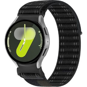 Fabric Band for Samsung Galaxy Watch 7 Band 40mm 44mm,Soft Nylon Bands for Galaxy Watch 6 5 4 FE Band 40mm 44mm/Galaxy Watch 6/4 Classic 47mm 43mm 46mm 42mm/5 pro 45mm Men Women,No Gap Sport Strap Wristband