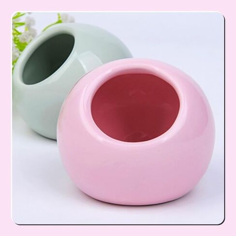 عش الهامستر السيراميكي، عش الهامستر المريح، منازل الهامستر، شينشيلا، تبريد الحيوانات الأليفة، مخبأ الفئران السيراميكي، عش تبريد الحيوانات الأليفة الصغيرة، سيراميك لجميع المواسم (وردي) in Kuwait