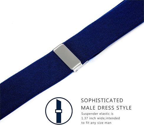 Suspenders for Men, Updated Clips and Adjustable Suspenders with Elastic Straps Y-Back Construction Heavy Duty in Saudi Arabia
