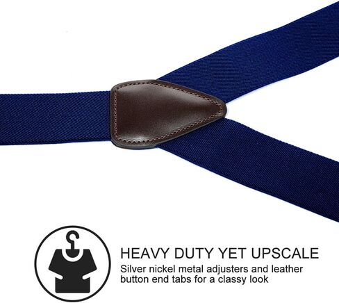 Suspenders for Men, Updated Clips and Adjustable Suspenders with Elastic Straps Y-Back Construction Heavy Duty in Saudi Arabia