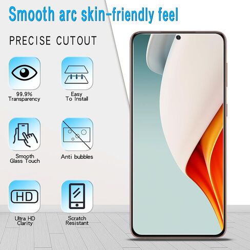 Slanku [واقي شاشة مكون من 3 قطع متوافق مع هاتف Samsung Galaxy S21، S21 5G 6.2 بوصة من الزجاج المقسى، يدعم قارئ بصمات الأصابع، مضاد للخدش، خالٍ من الفقاعات، صديق للحافظة in Saudi Arabia