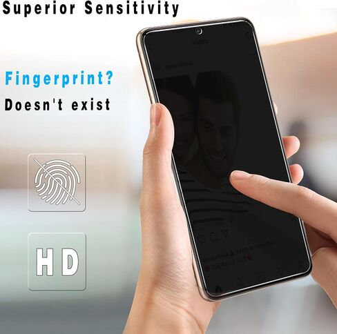 Slanku [واقي شاشة مكون من 3 قطع متوافق مع هاتف Samsung Galaxy S21، S21 5G 6.2 بوصة من الزجاج المقسى، يدعم قارئ بصمات الأصابع، مضاد للخدش، خالٍ من الفقاعات، صديق للحافظة in Saudi Arabia