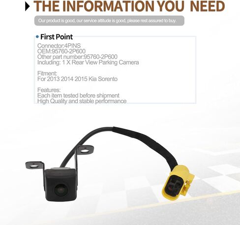 Rear View Backup Camera Compatible with Kia Sorento 2014-2015 Replaces 95760-2P600 95760-2P600FFF 957602P600 957602P600FFF in Saudi Arabia