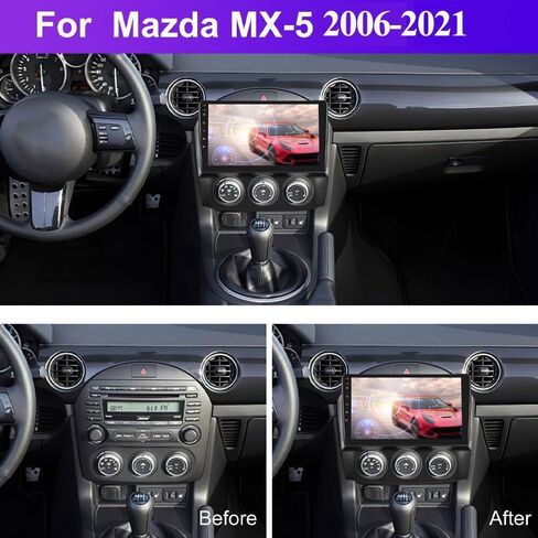ستيريو سيارة أندرويد 13.0 مزدوج الدين لمازدا MX-5 2006-2021 9 بوصة HD شاشة تعمل باللمس سيارة صوت الوسائط المتعددة استقبال مع CarPlay أندرويد السيارات نظام تحديد المواقع راديو الملاحة كاميرا بلوتوث 2G + 32G in Kuwait
