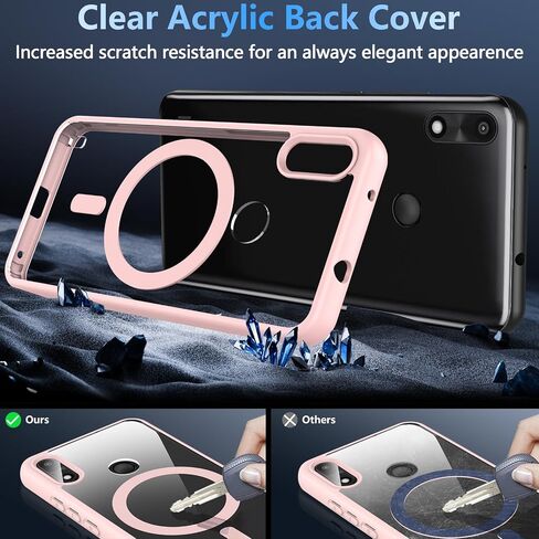 BESINPO for Gabb Phone 4 Case,Magnetic Gabb 4 Case with Tempered Glass Screen Protector, Military Grade Shockproof Slim Fit Cover -Black in Kuwait