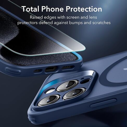 ESR for iPhone 15 Case Set, 1 Tempered-Glass Screen Protector, 1 Set of Lens Protectors, Military-Grade Protection, Yellowing and Scratch Resistant MagSafe Phone Case, Classic Series, Clear in Saudi Arabia